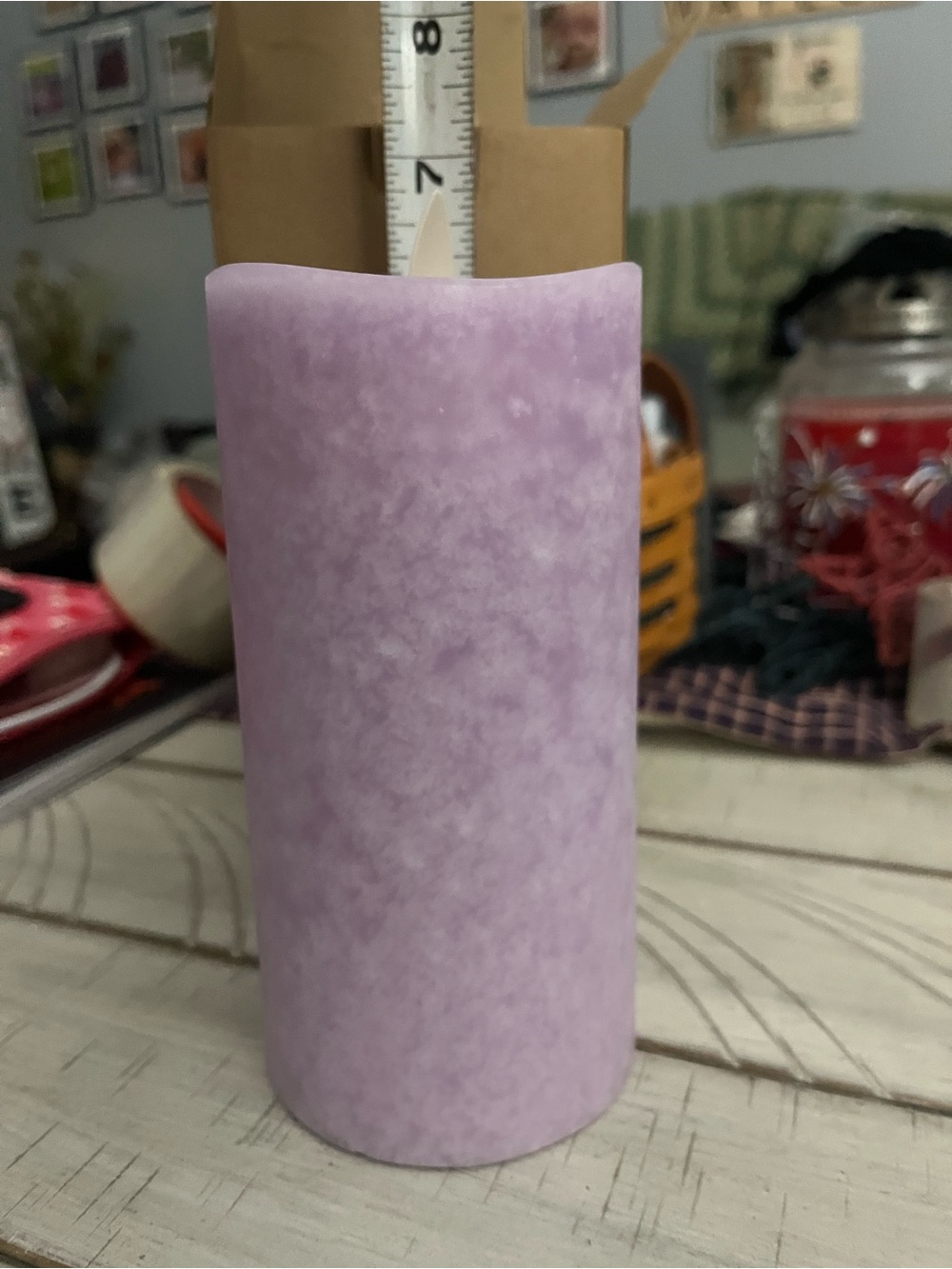Luminara Lavender LED Pillar Candle - Picture 2 of 5